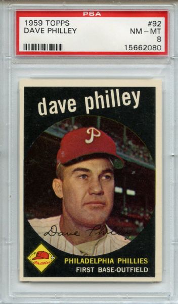 1959 Topps 92 Dave Philley PSA NM-MT 8