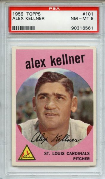 1959 Topps 101 Alex Kellner PSA NM-MT 8