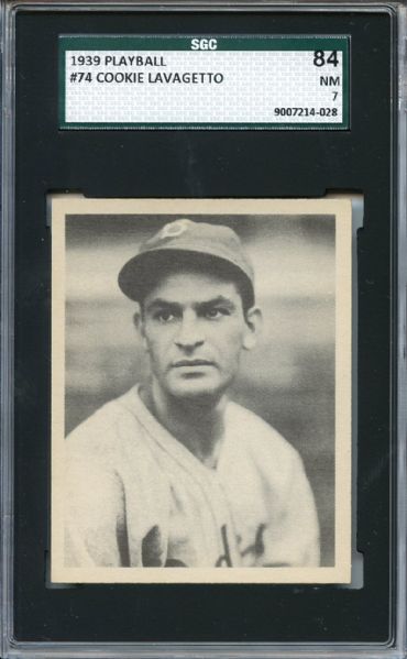 1939 Play Ball 74 Cookie Lavagetto SGC NM 84 / 7
