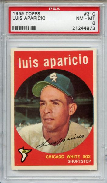 1959 Topps 310 Luis Aparicio PSA NM-MT 8