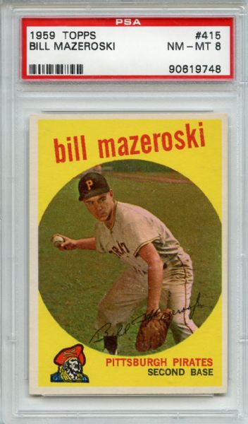 1959 Topps 415 Bill Mazeroski PSA NM-MT 8