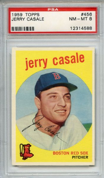 1959 Topps 456 Jerry Casale PSA NM-MT 8