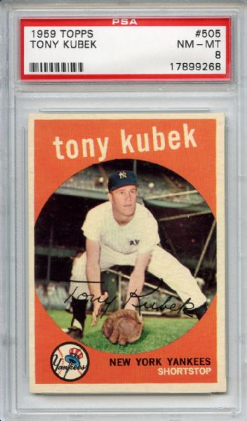 1959 Topps 505 Tony Kubek PSA NM-MT 8