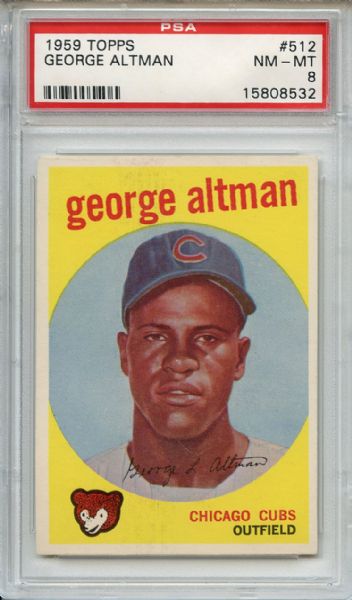 1959 Topps 512 George Altman PSA NM-MT 8