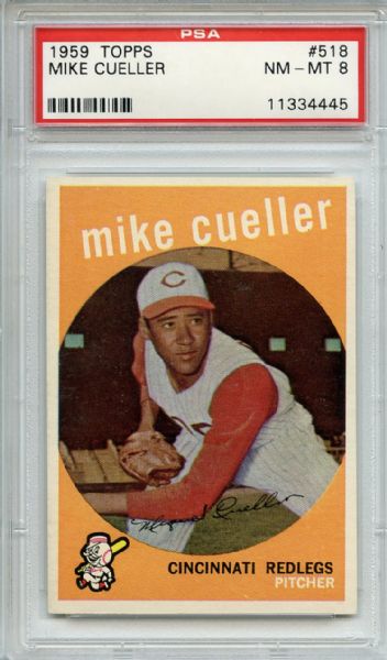 1959 Topps 518 Mike Cuellar RC PSA NM-MT 8