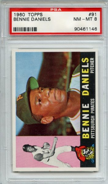 1960 Topps 91 Bennie Daniels PSA NM-MT 8