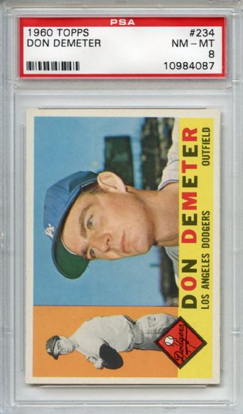 1960 Topps 234 Don Demeter PSA NM-MT 8