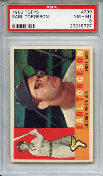 1960 Topps 299 Earl Torgeson PSA NM-MT 8