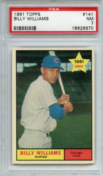 1961 Topps 141 Billy Williams RC PSA NM 7