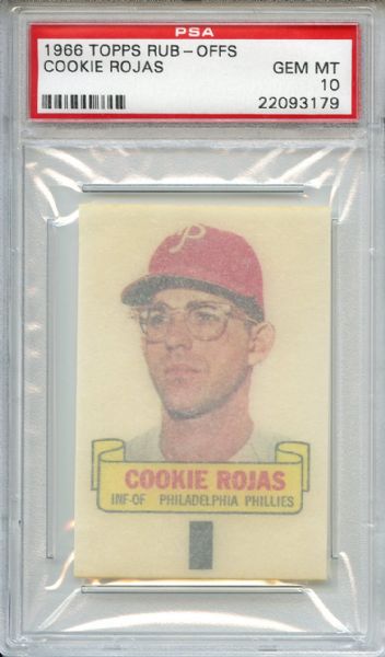 1966 Topps Rub-Offs Cookie Rojas PSA GEM MT 10