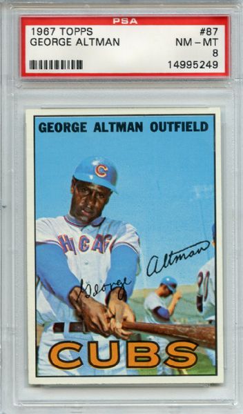 1967 Topps 87 George Altman PSA NM-MT 8