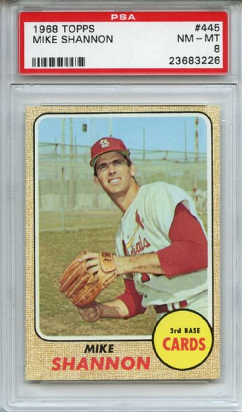 1968 Topps 445 Mike Shannon PSA NM-MT 8