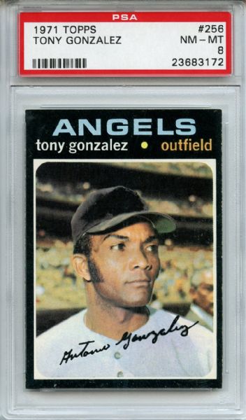 1971 Topps 256 Tony Gonzalez PSA NM-MT 8
