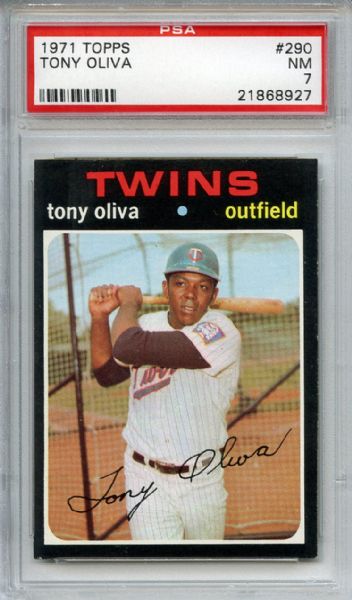 1971 Topps 290 Tony Oliva PSA NM 7