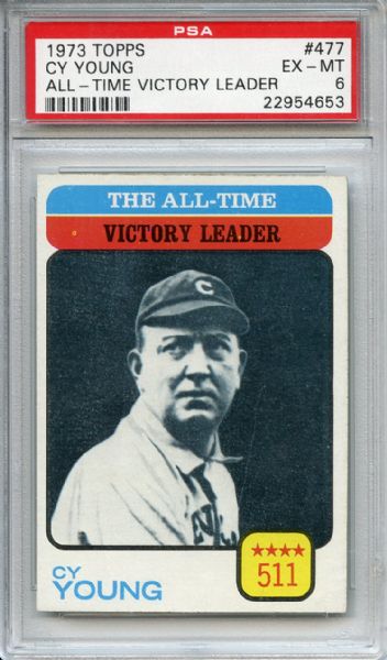 1973 Topps 477 Cy Young PSA EX-MT 6
