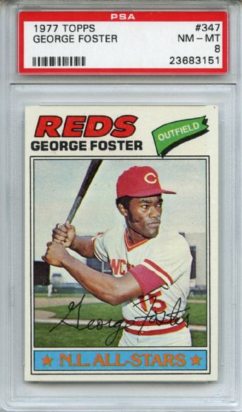 1977 Topps 347 George Foster PSA NM-MT 8