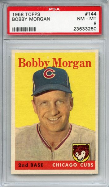 1958 Topps 144 Bobby Morgan PSA NM-MT 8