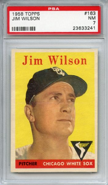 1958 Topps 163 Jim Wilson PSA NM 7