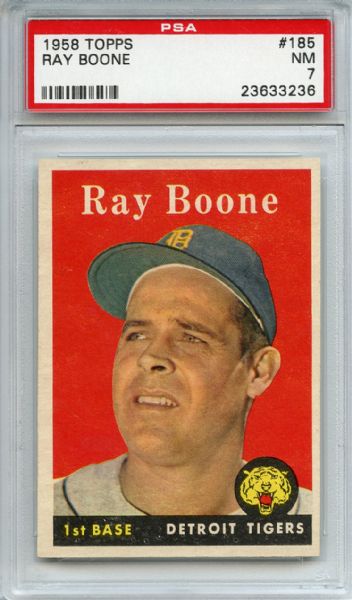 1958 Topps 185 Ray Boone PSA NM 7