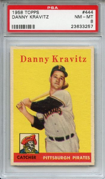 1958 Topps 444 Danny Kravitz PSA NM-MT 8