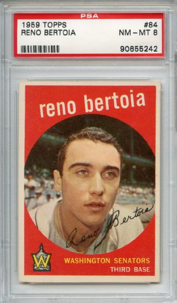 1959 Topps 84 Reno Bertoia PSA NM-MT 8