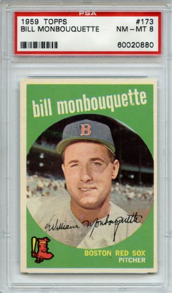1959 Topps 173 Bill Monbouquette PSA NM-MT 8