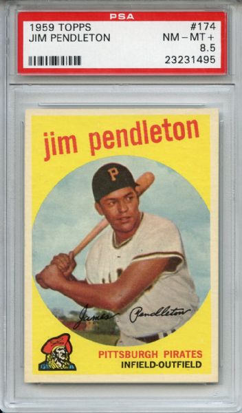 1959 Topps 174 Jim Pendleton PSA NM-MT+ 8.5