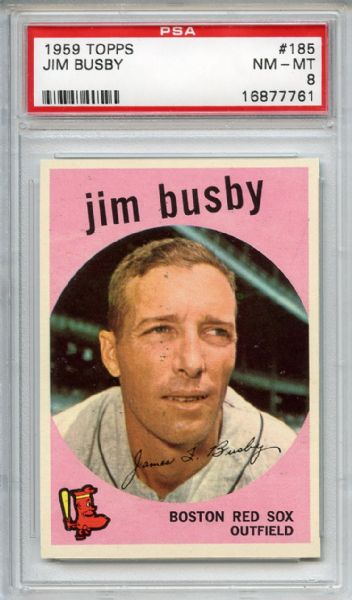 1959 Topps 185 Jim Busby PSA NM-MT 8