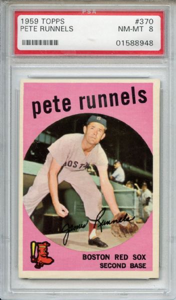 1959 Topps 370 Pete Runnels PSA NM-MT 8