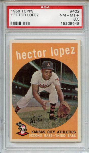 1959 Topps 402 Hector Lopez PSA NM-MT+ 8.5