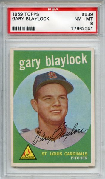 1959 Topps 539 Gary Blaylock PSA NM-MT 8
