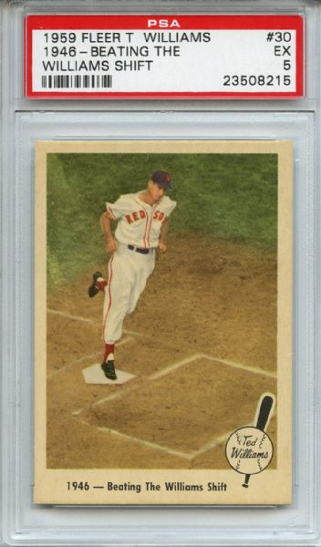 1959 Fleer Ted Williams 30 Beating the Williams Shift PSA EX 5