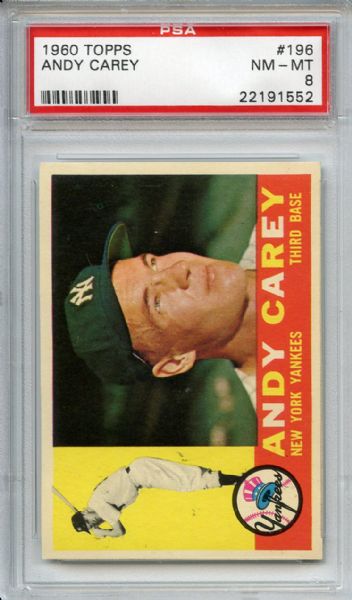 1960 Topps 196 Andy Carey PSA NM-MT 8