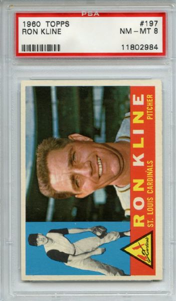 1960 Topps 197 Ron Kline PSA NM-MT 8