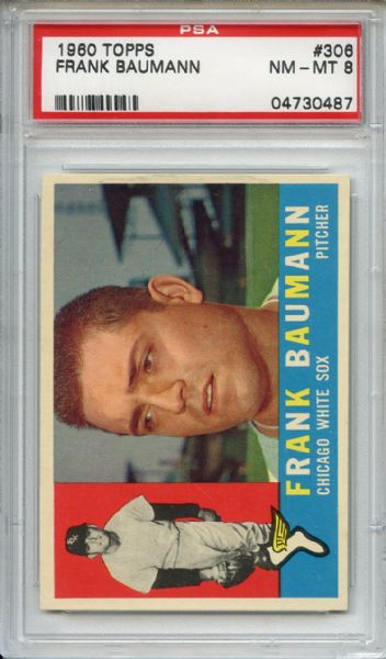 1960 Topps 306 Frank Baumann PSA NM-MT 8