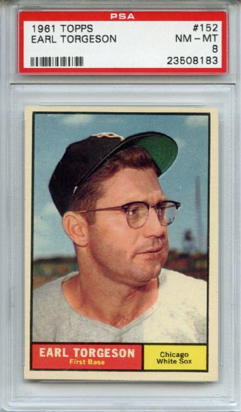 1961 Topps 152 Earl Torgeson PSA NM-MT 8