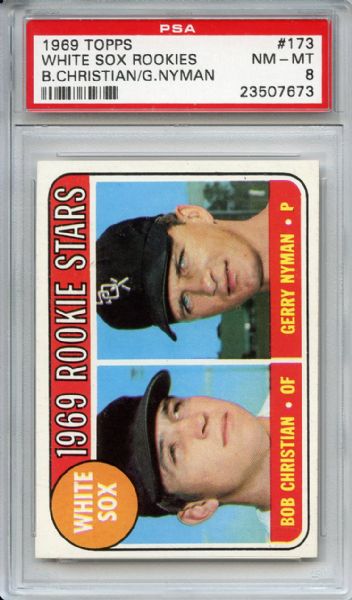 1969 Topps 173 Chicago White Sox Rookies PSA NM-MT 8