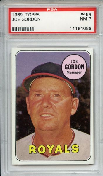 1969 Topps 484 Joe Gordon PSA NM 7