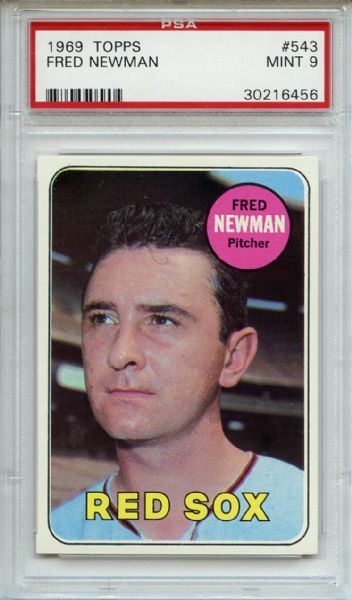 1969 Topps 543 Fred Newman PSA MINT 9