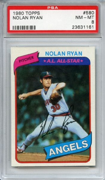 1980 Topps 580 Nolan Ryan PSA NM-MT 8