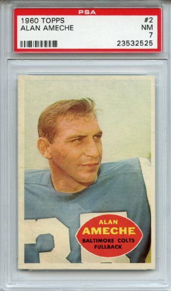 1960 Topps 2 Alan Ameche PSA NM 7
