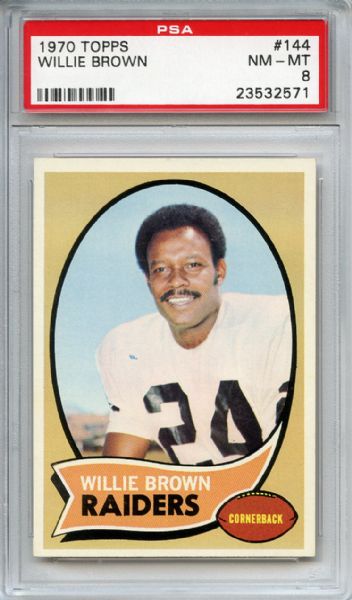1970 Topps 144 Willie Brown PSA NM-MT 8