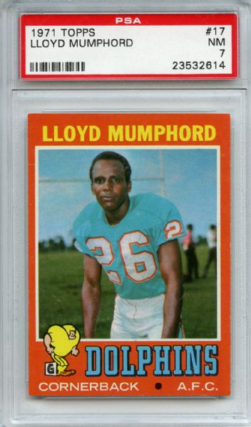1971 Topps 17 Lloyd Mumphord PSA NM 7