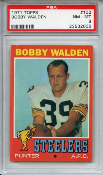 1971 Topps 102 Bobby Walden PSA NM-MT 8