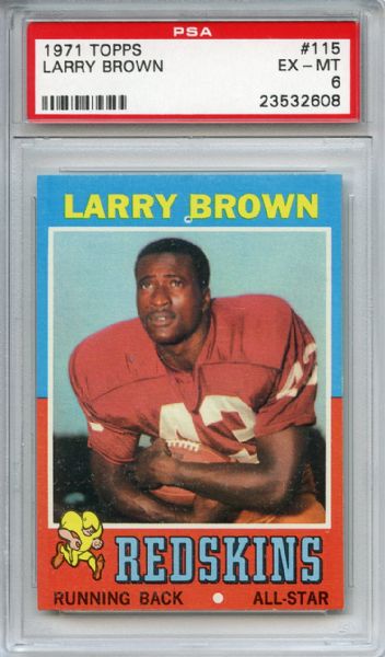 1971 Topps 115 Larry Brown PSA EX-MT 6
