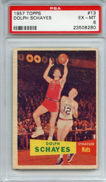 1957 Topps 13 Dolph Schayes PSA EX-MT 6