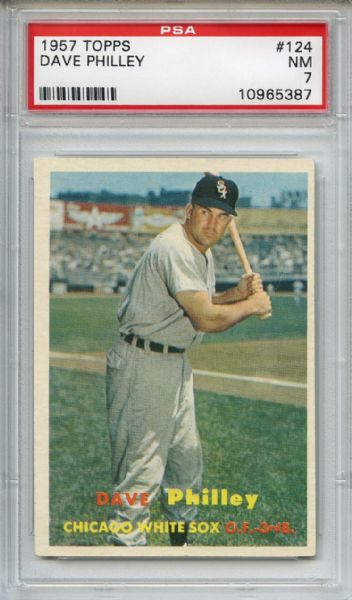 1957 Topps 124 Dave Philley PSA NM 7