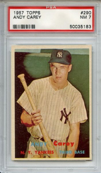 1957 Topps 290 Andy Carey PSA NM 7
