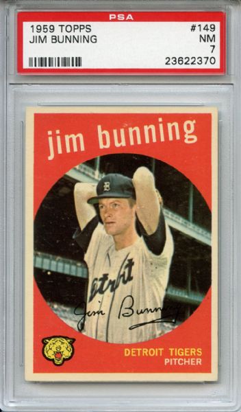 1959 Topps 149 Jim Bunning PSA NM 7