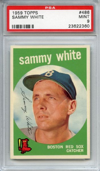 1959 Topps 486 Sammy White PSA MINT 9